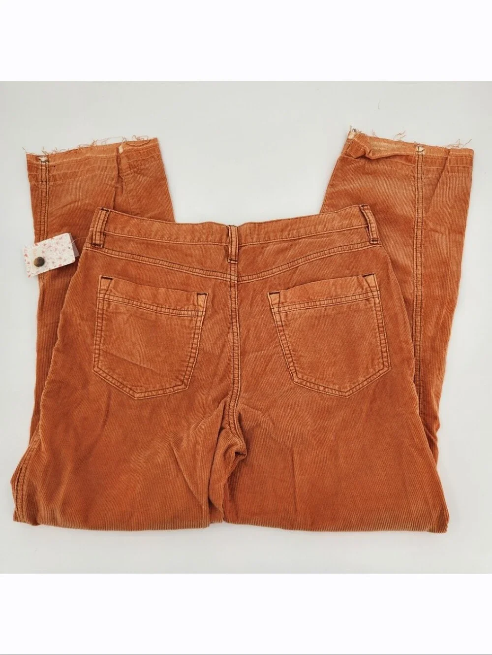 Free People We The Free Aces Straight Leg Corduroy Pants Womens Size 30 Orange